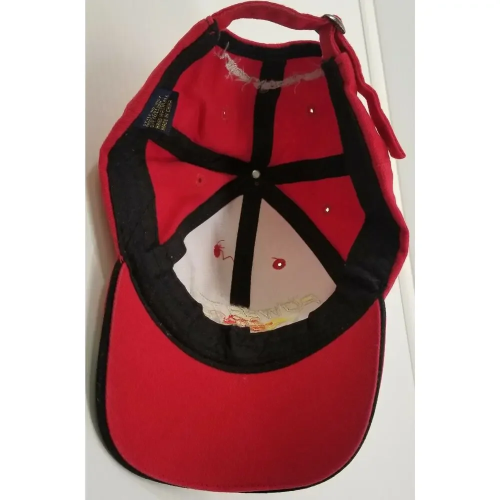 N) Power Tech Lincoln Tech Adjustable Red Baseball Cap Cotton Hat